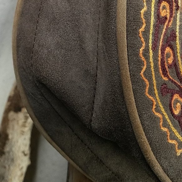 TONI Embroidered | Unique | Large Cross-Body Leather Bag - Picture 8 of 16